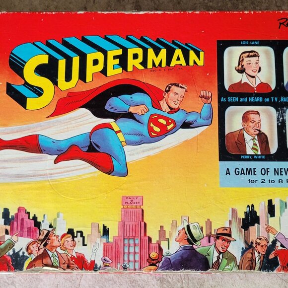(SOLD) 1954 Calling Superman Board Game  *RARE* - Picture 1 of 5